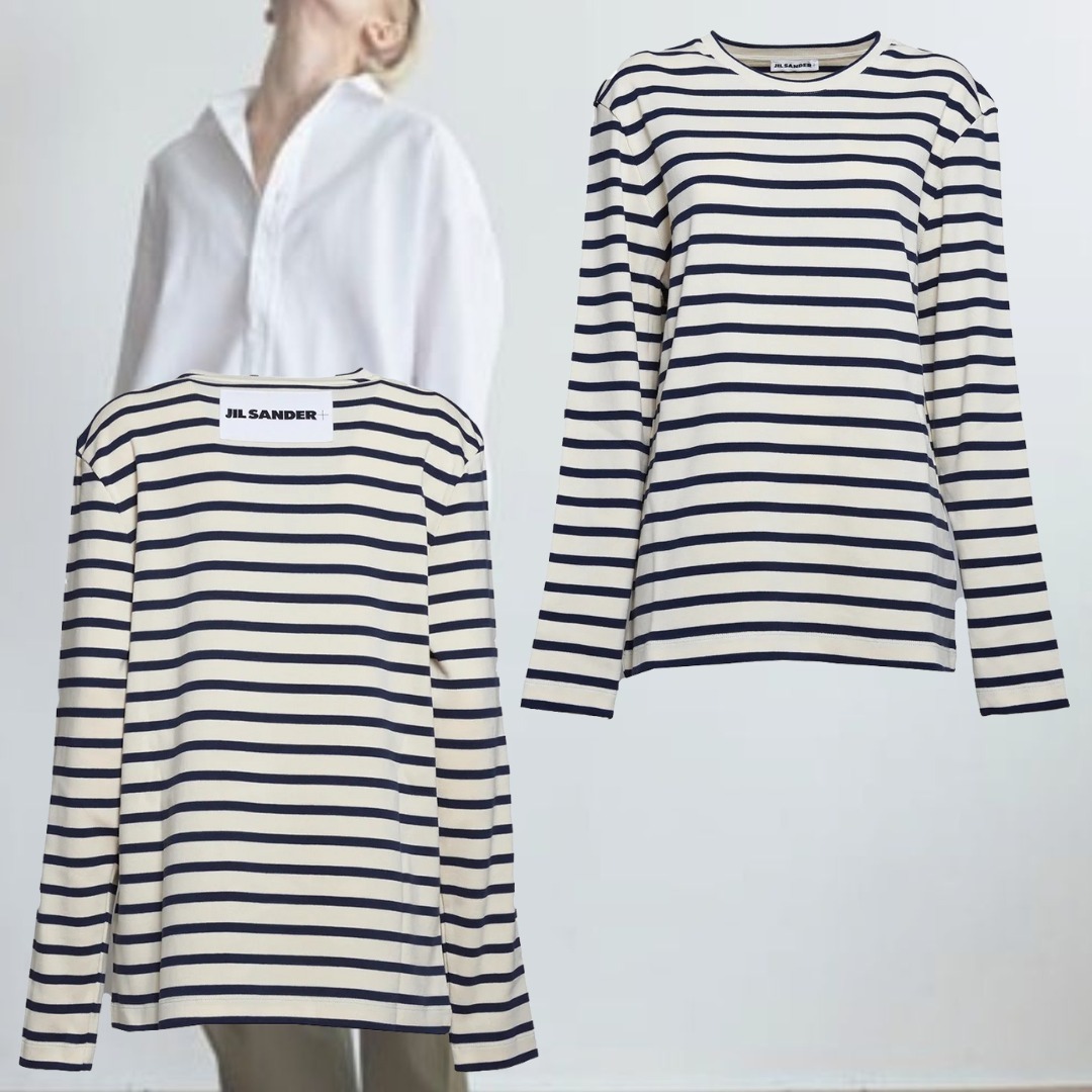 【タイムレスなモダニティ】JILSANDER ストライプ スウェット