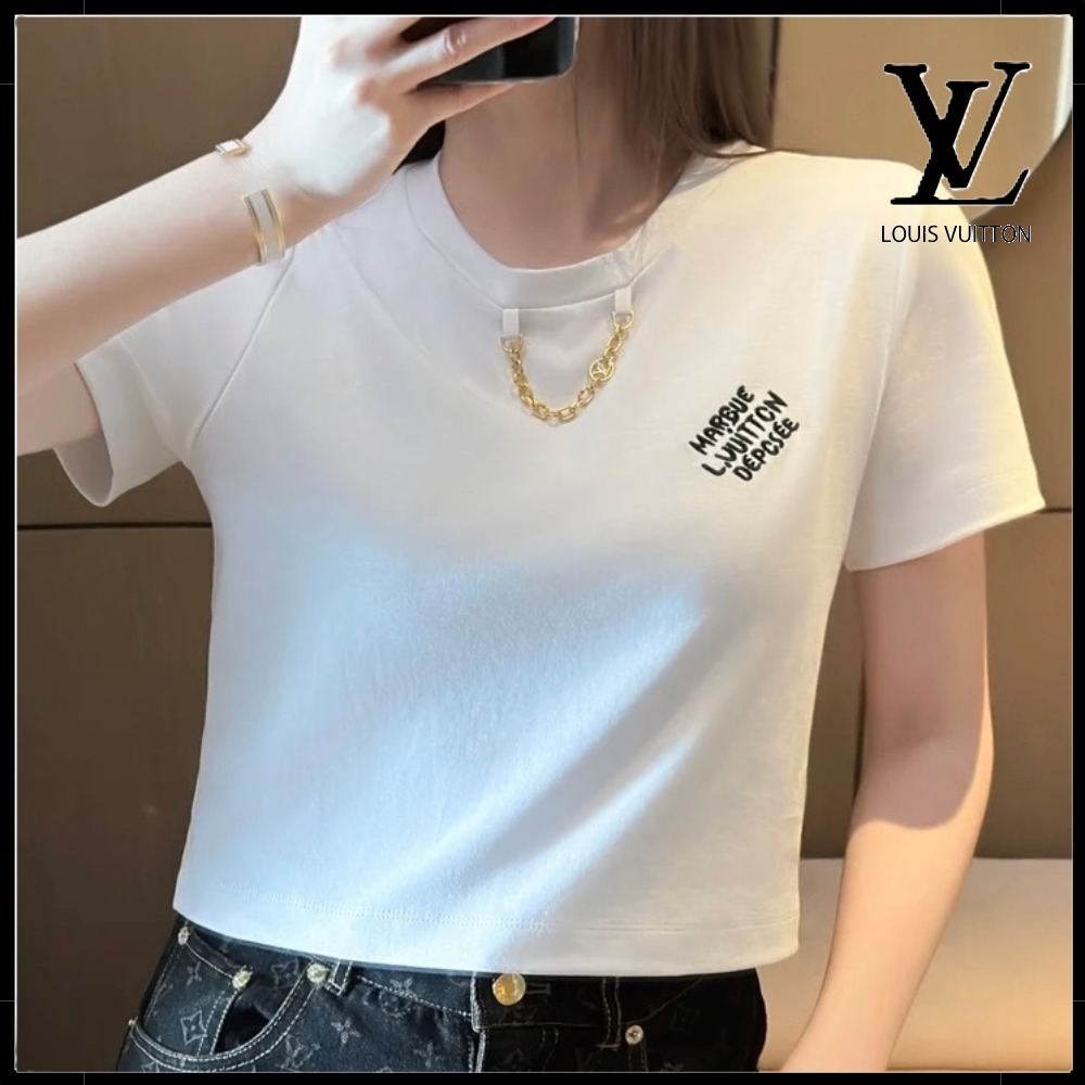 【コットン生地で快適♪】Louis Vuitton クロップトップ Tシャツ