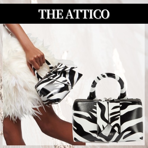 THE ATTICO◆Friday Mini ゼブラプリント レザートートバッグ