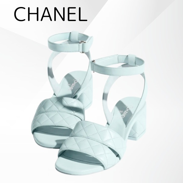 CHANELシャネル★サンダル  ラムスキン ブルー
