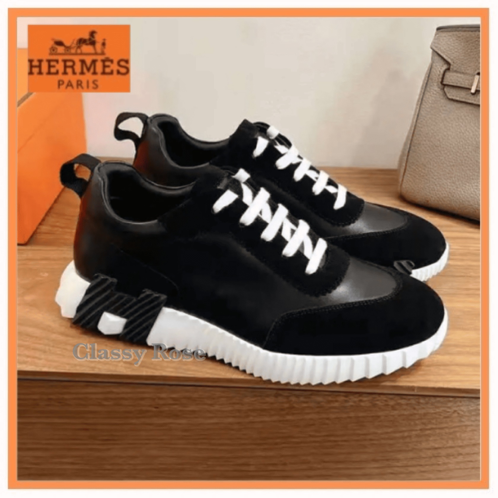 【HERMES 】シンプルでお洒落な足元 バウンシングスニーカー