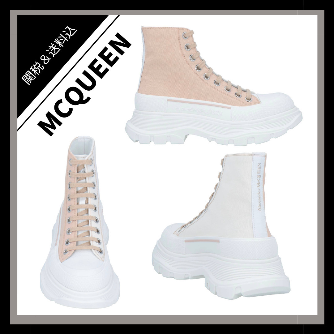 *MCQUEEN*キャンバス素材 バイカラー チャンキースニーカー