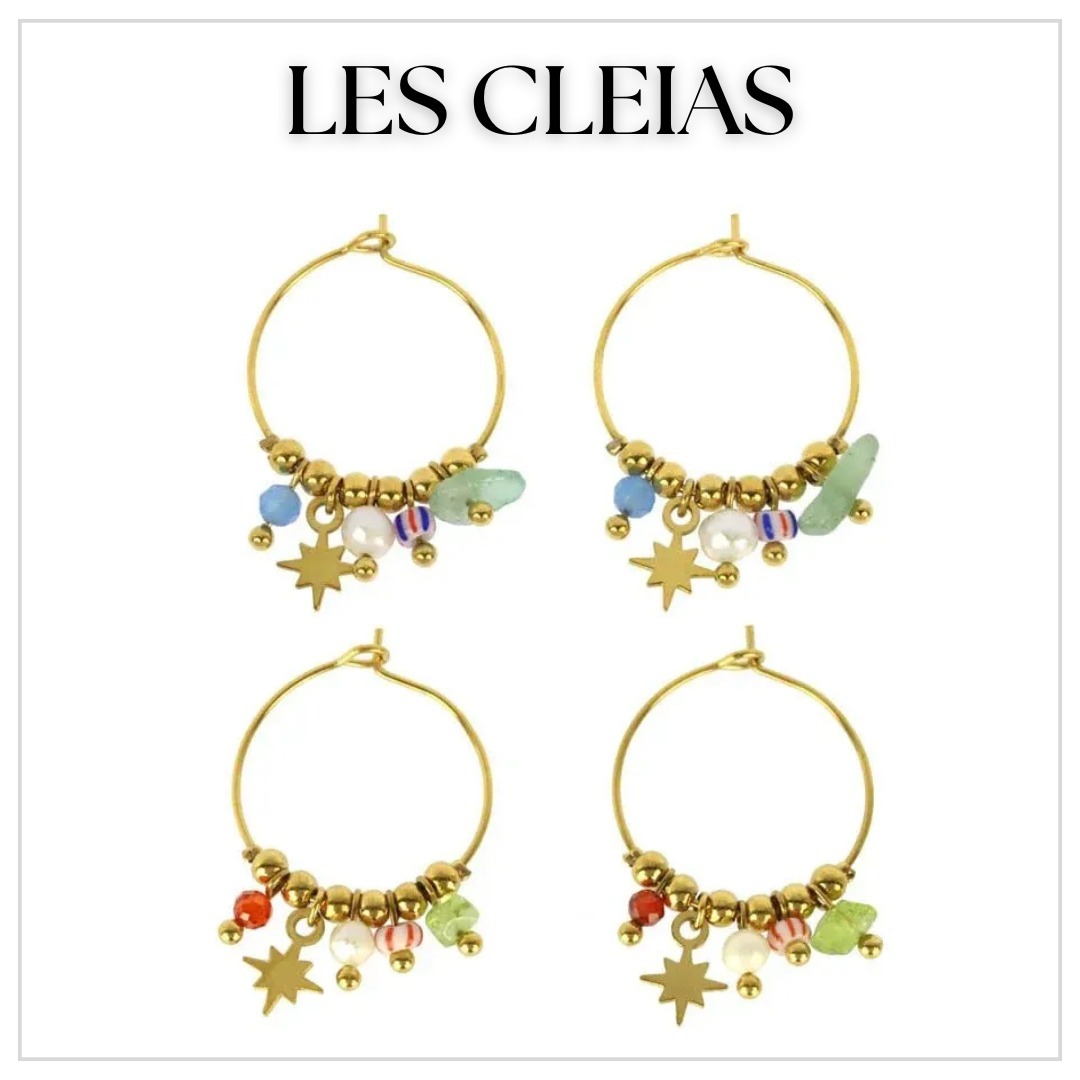 【LES CLEIAS】アンドレイのスチールイヤリング