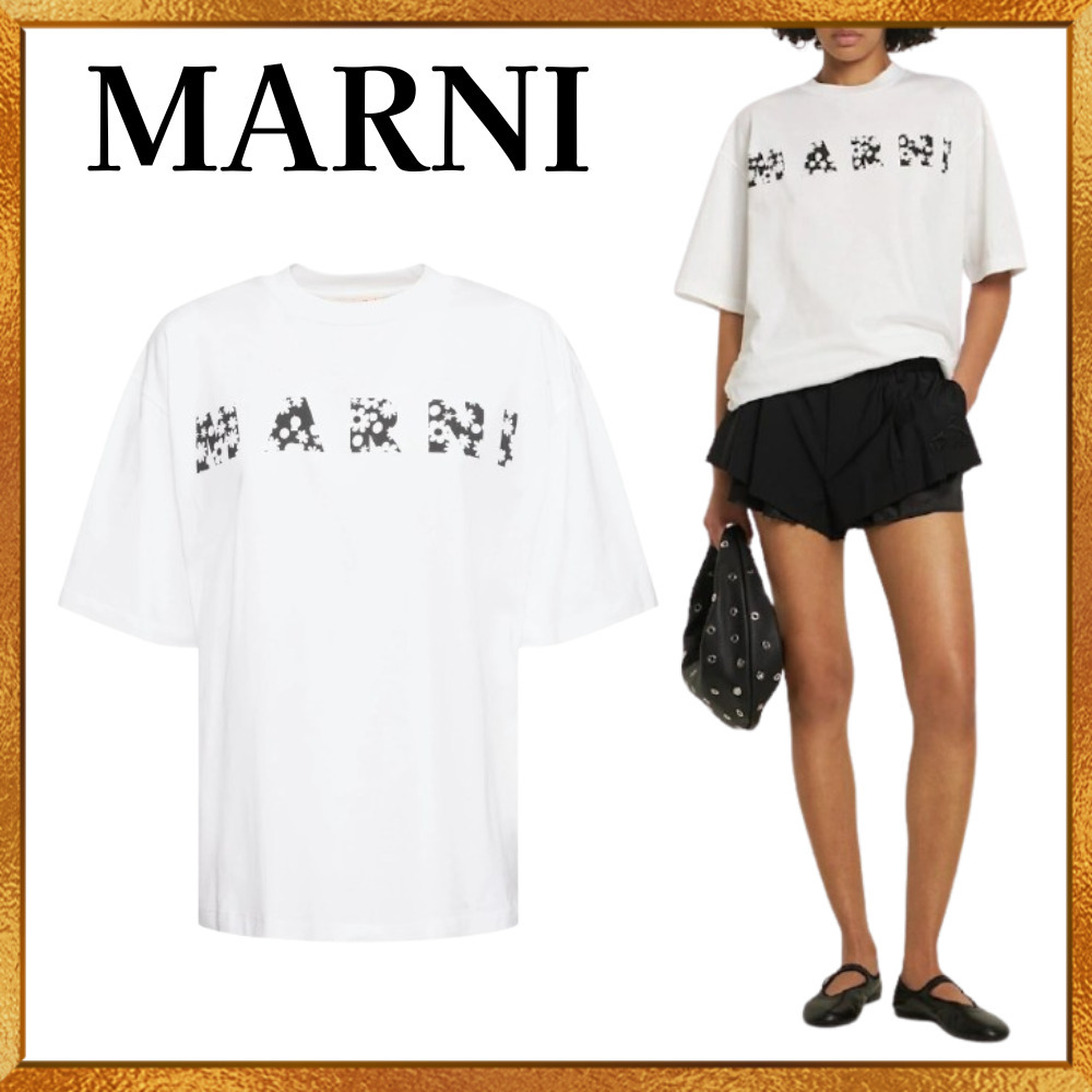 MARNI マルニ コットン ジャージー ロゴTシャツ