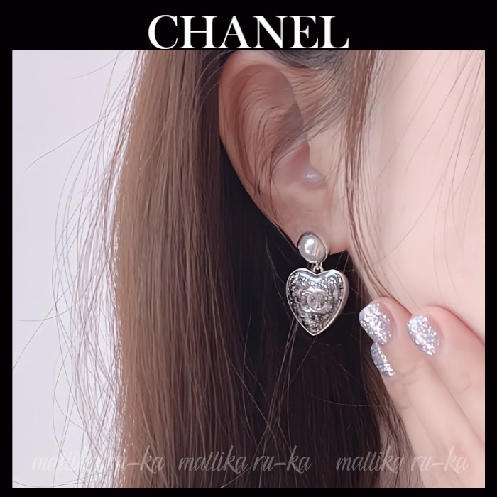 キュートなハート♡【CHANEL】シャネル CCロゴ ピアス