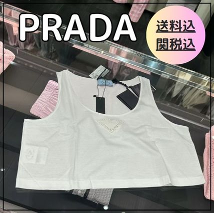 PRADA】リブニット ジャージー タンクトップ (PRADA/タンク