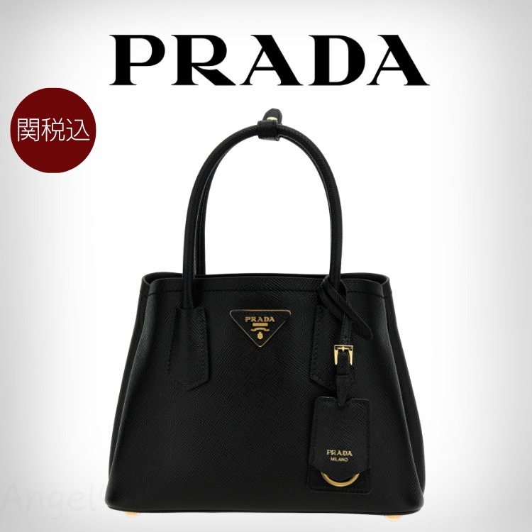 関税込 PRADA ドゥーブレ サフィアーノレザー ミニバッグ