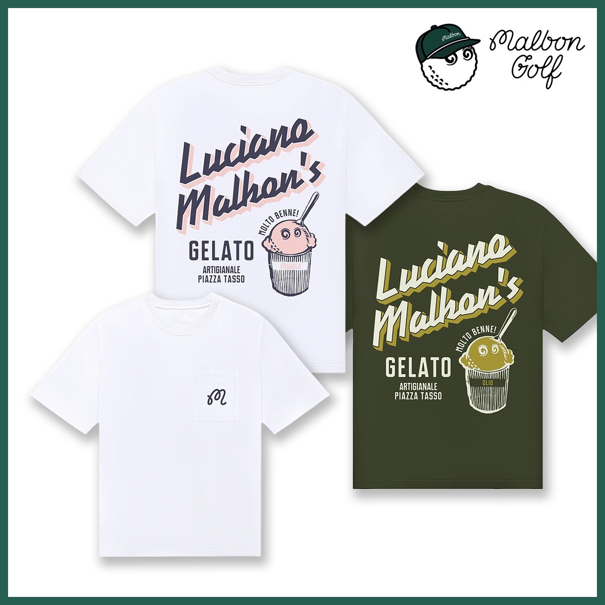 ★MALBON Golf★GELATO POCKET T-SHIRTS(MAN)★2カラー★ゴルフ