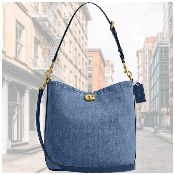 COACH ☆ ウィロウ ソフト スモール デニム バケット バッグ