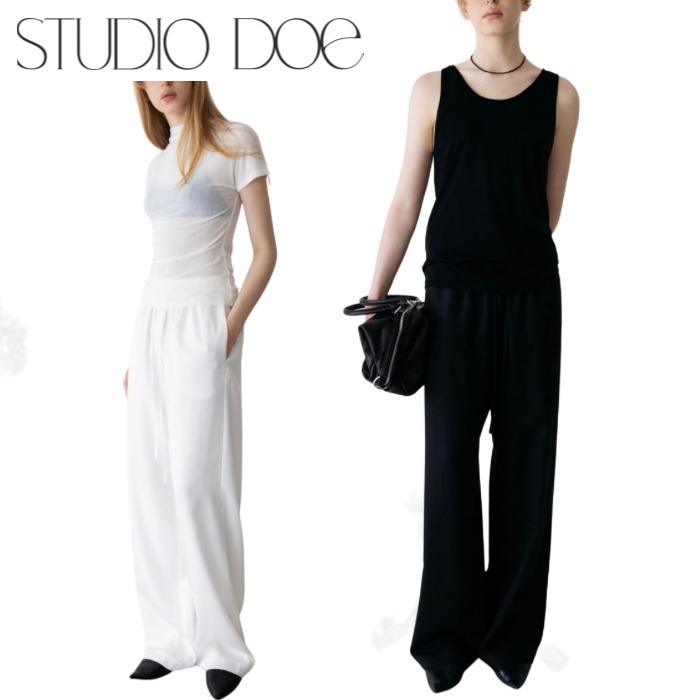 台湾発新作【STUDIO DOE】ダブルウエスト イージーパンツ