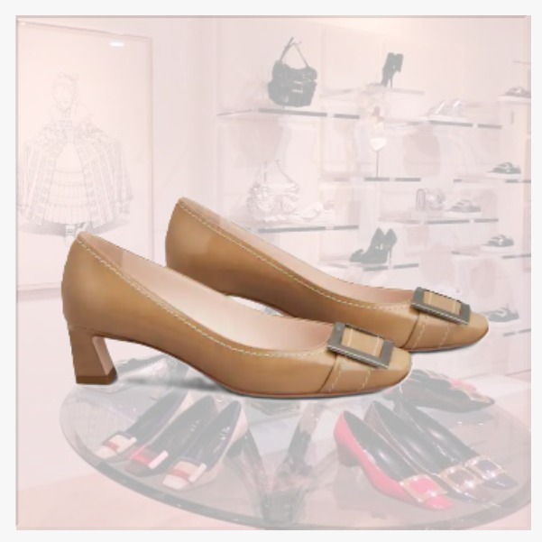 [Roger Vivier]トロンペットパテントレザーパンプス