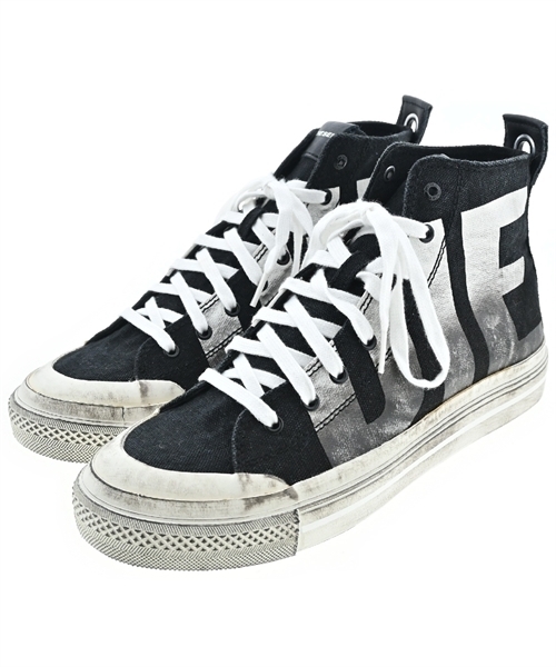 DIESEL ディーゼル スニーカー 黒x白(総柄) 0124925A0132