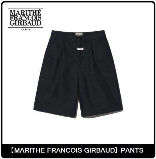 【Marithe + Francois Girbaud】W HALF COTTON PANTS‐BLACK