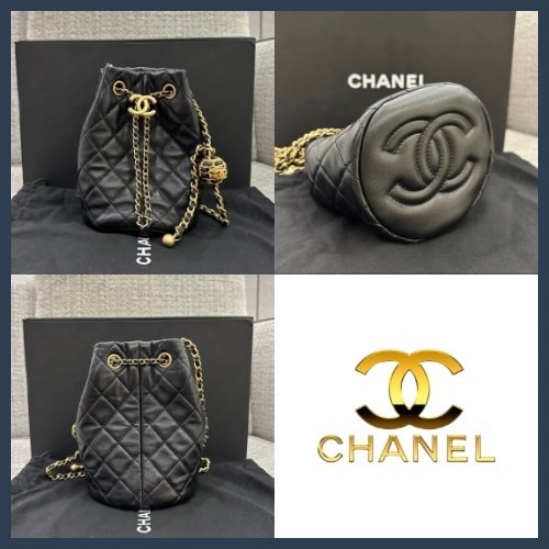 【新作】CHANEL 巾着ショルダーバッグ 25A