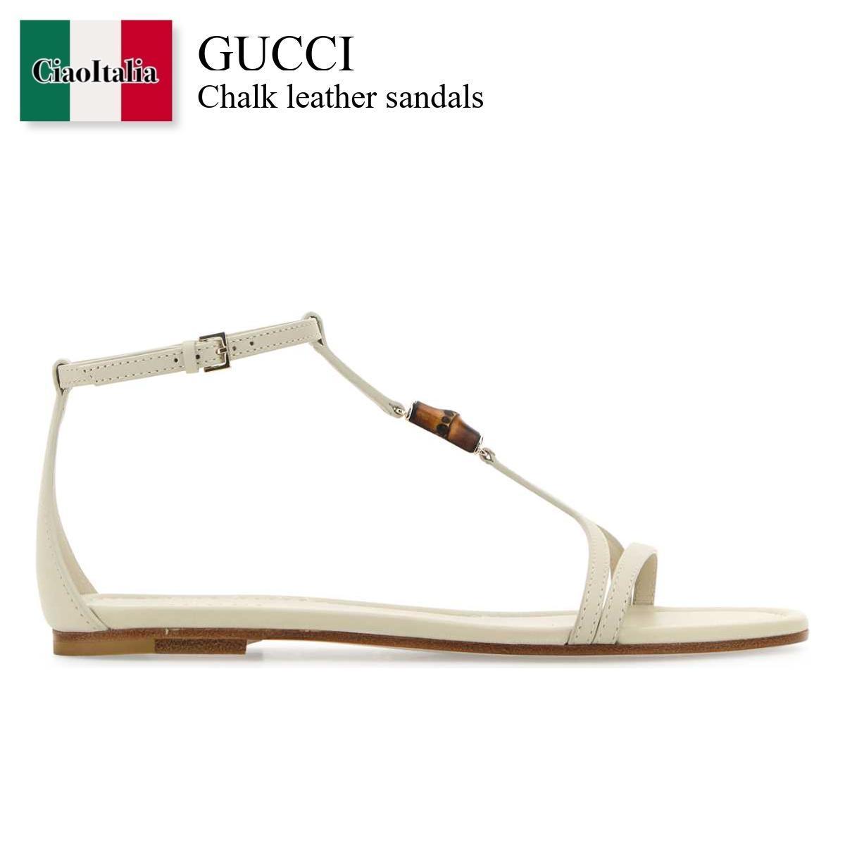 サンダル・ミュール Gucci Chalk Leather Sandals