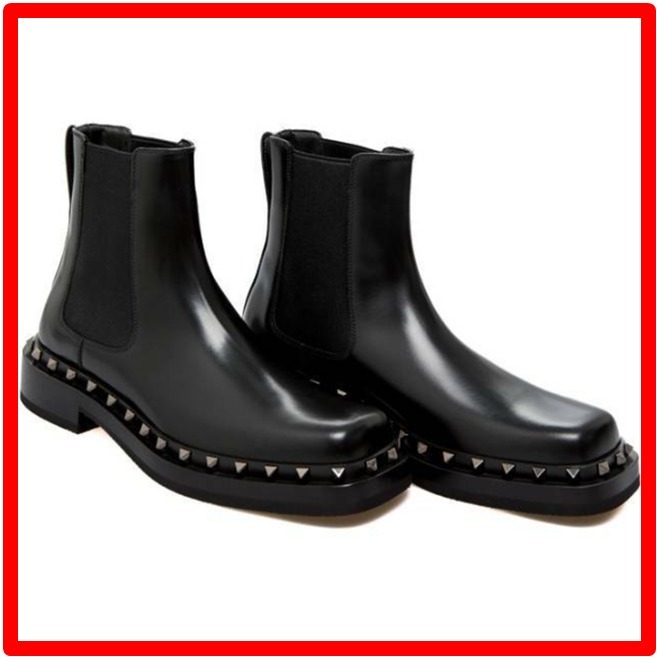 ★人気★【VALENTINO】★ロックスタッド チェルシー ブーツ★