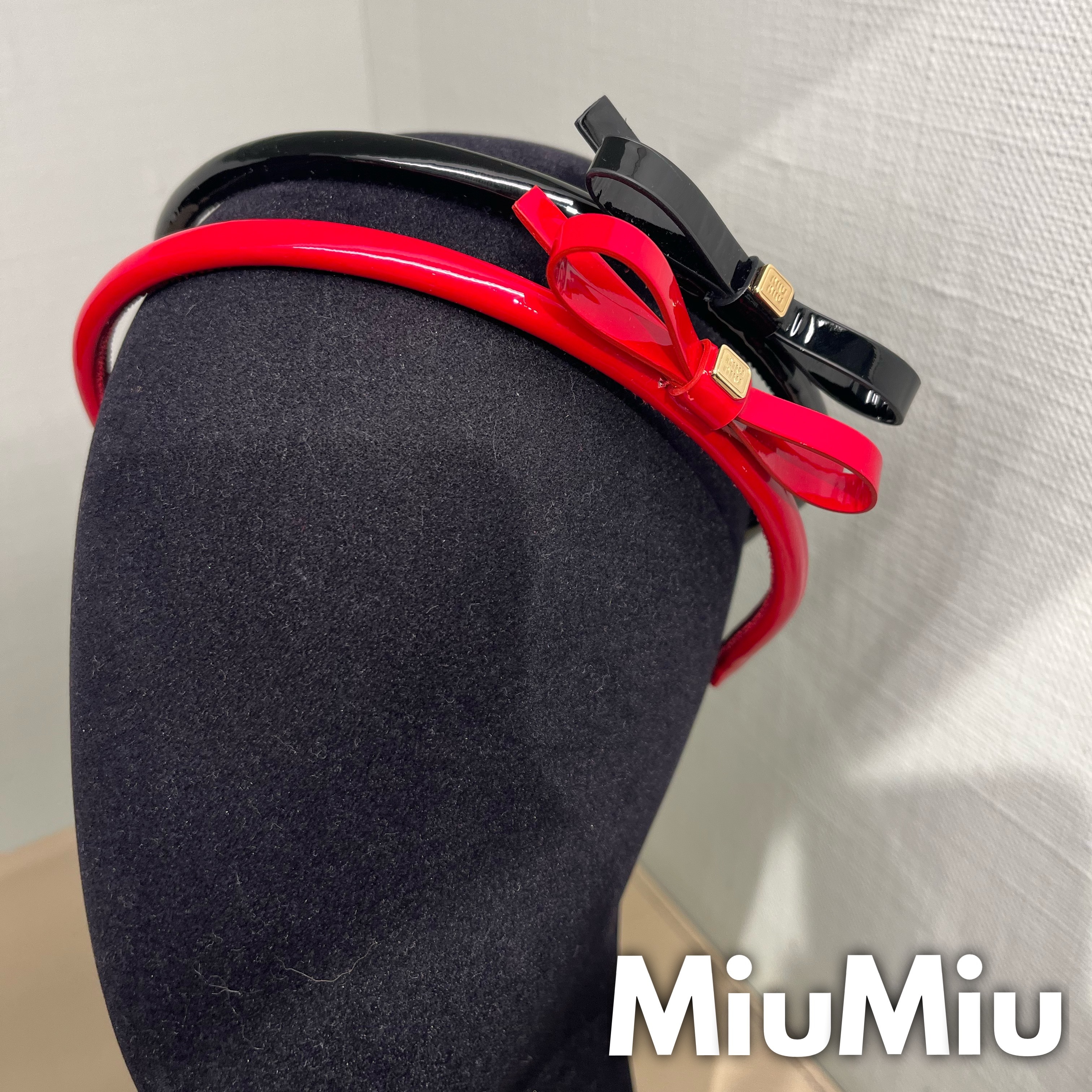 【MiuMiu】リボン★レザー カチューシャ