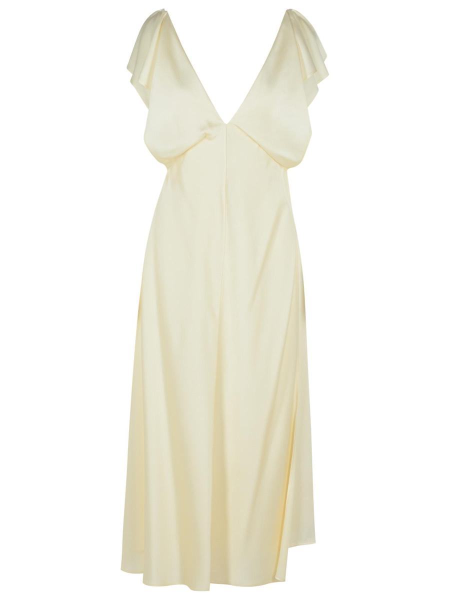 【関税＆送料込み】Jil Sander Ivory Viscose Blend Dress