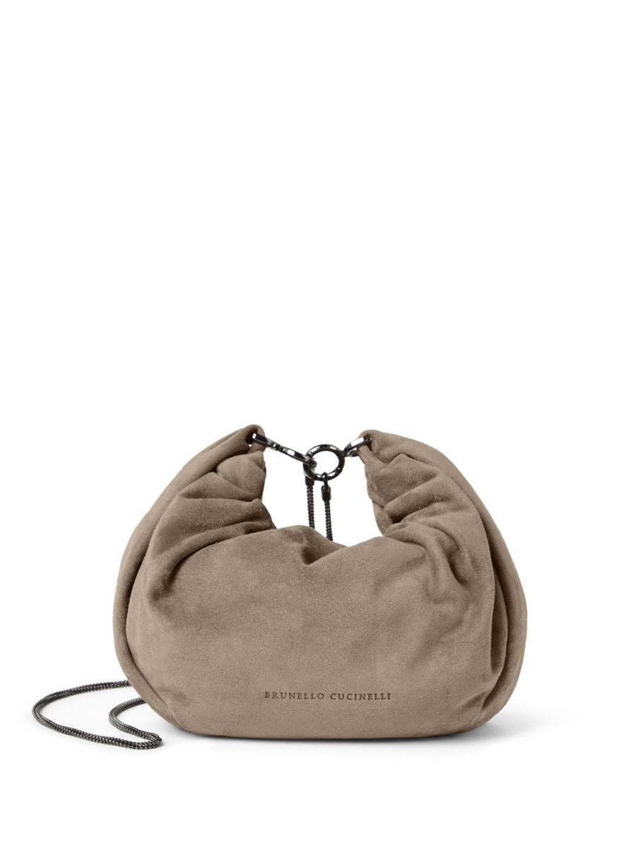 【関税＆送料込み】Brunello Cucinelli Suede Hobo Brioche Ha