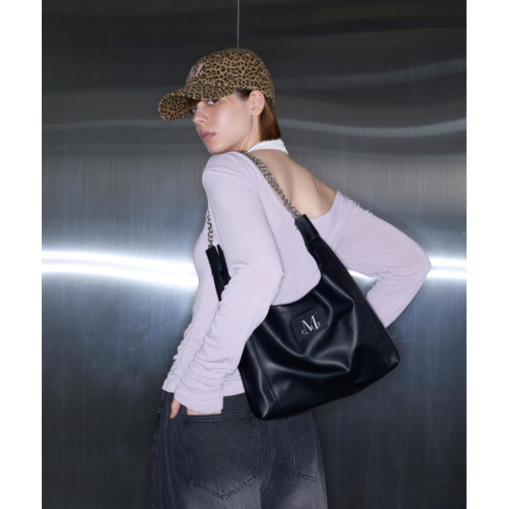 ショルダーバッグ・ポシェット ^MUCENT^ Glady Silver Chain Leather Shoulder Bag Unisex P000