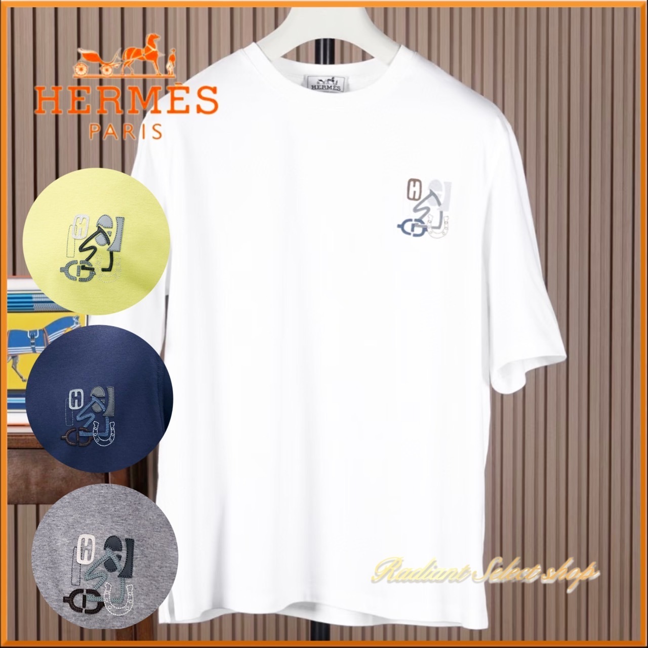 【この夏必須アイテム★】HERMES 「H パズル」コットン Tシャツ