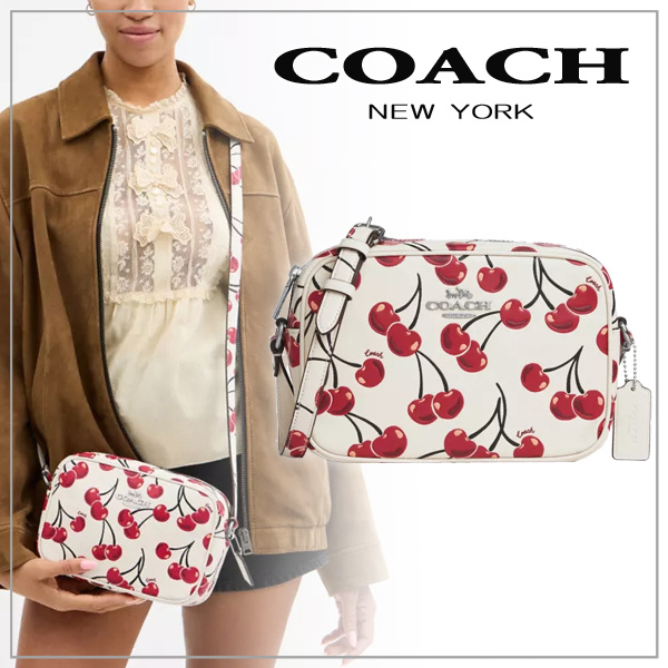 【COACH】コーチ ジェイミー カメラ バッグ・チェリー プリント