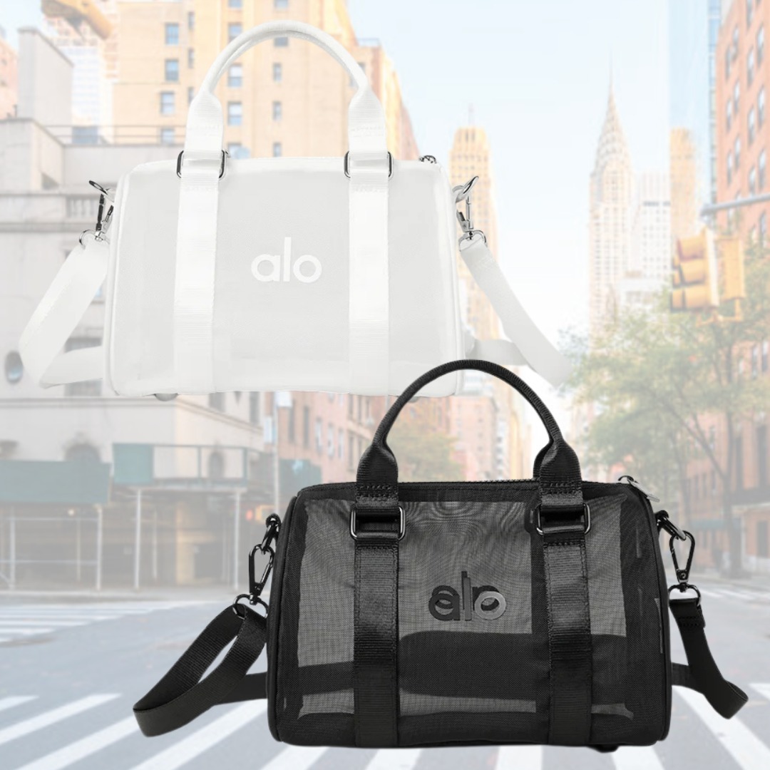 Alo yoga ☆ ミニサイズが可愛い シアー ダッフル 2WAY バッグ