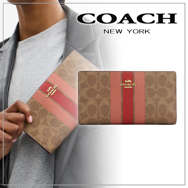 【COACH】コーチ スリム ジップ ウォレット・キャンバス