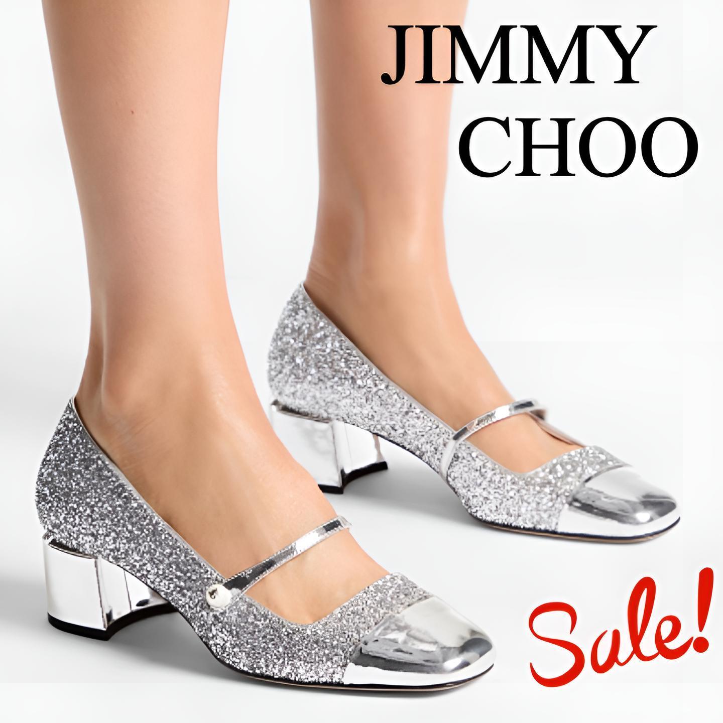 ★キラキラ輝く足元に★【Jimmy Choo】《Elisa 45》パンプス