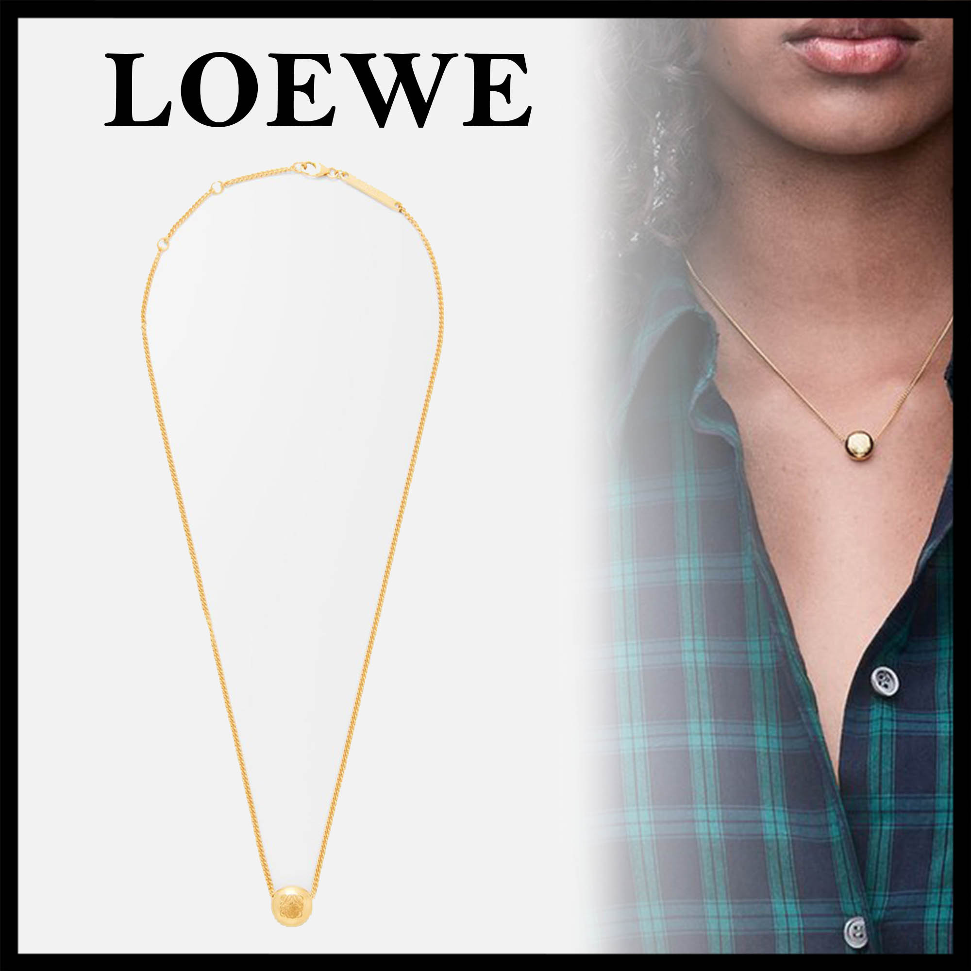 LOEWE直営店 スターリングシルバーのペブルネックレス