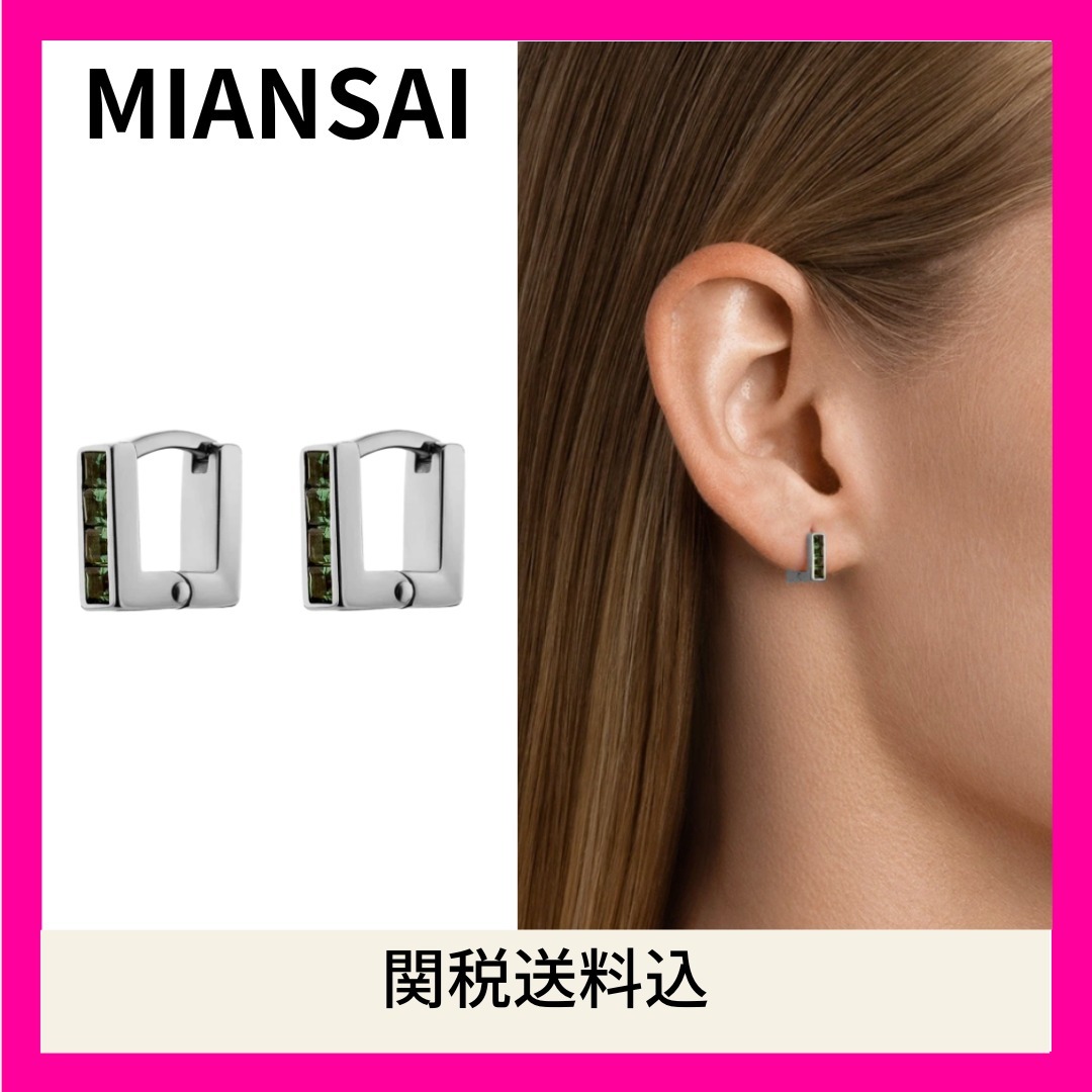 【MIANSAI】関税送料込★クアッド クォーツ ハギー ピアス