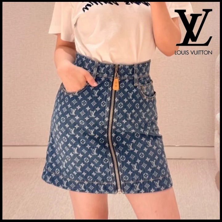 【大人可愛い☆】Louis Vuitton モノグラムデニムミニスカート