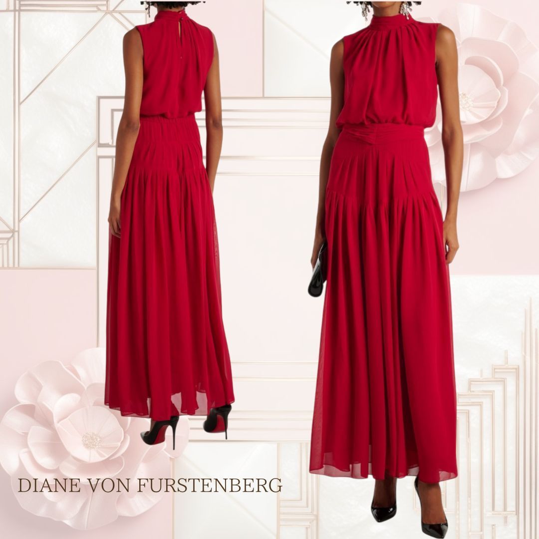 【DIANE von FURSTENBERG】メノン タートルネック マキシドレス