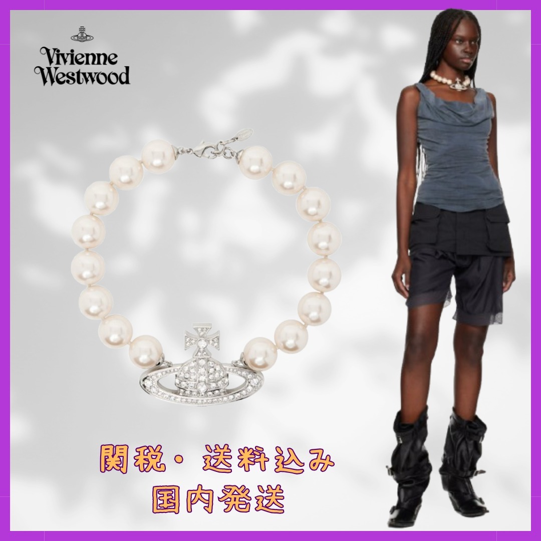 Vivienne Westwood☆シルバー＆ホワイト Neysa ネックレス