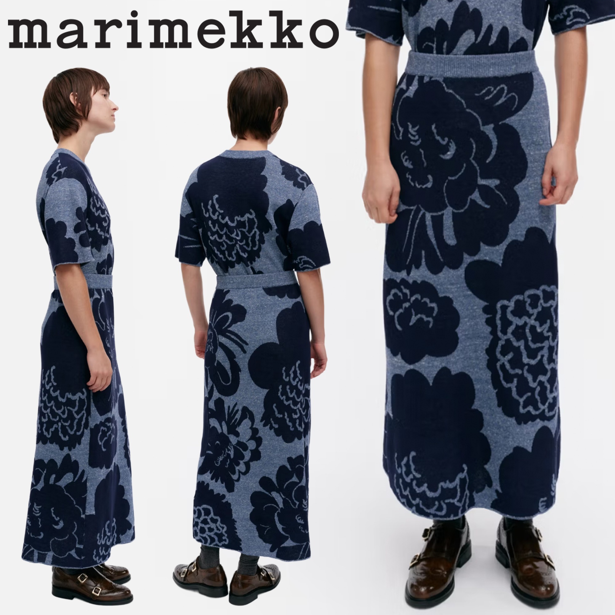 marimekko - Sivellys Pioni ニットスカート