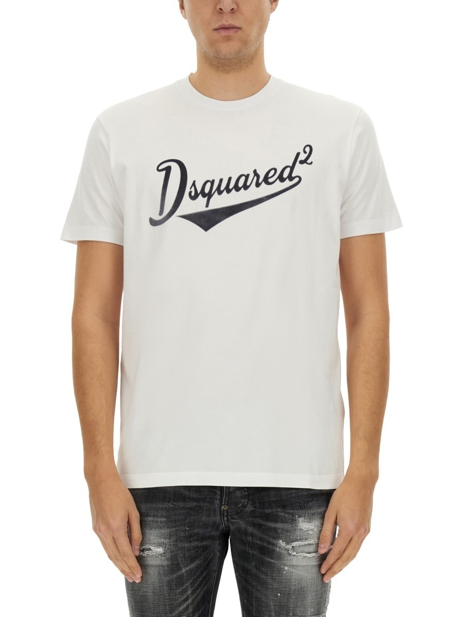 【関税&送料込】Dsquared Cool Fit Velvet Logo T-Shirt