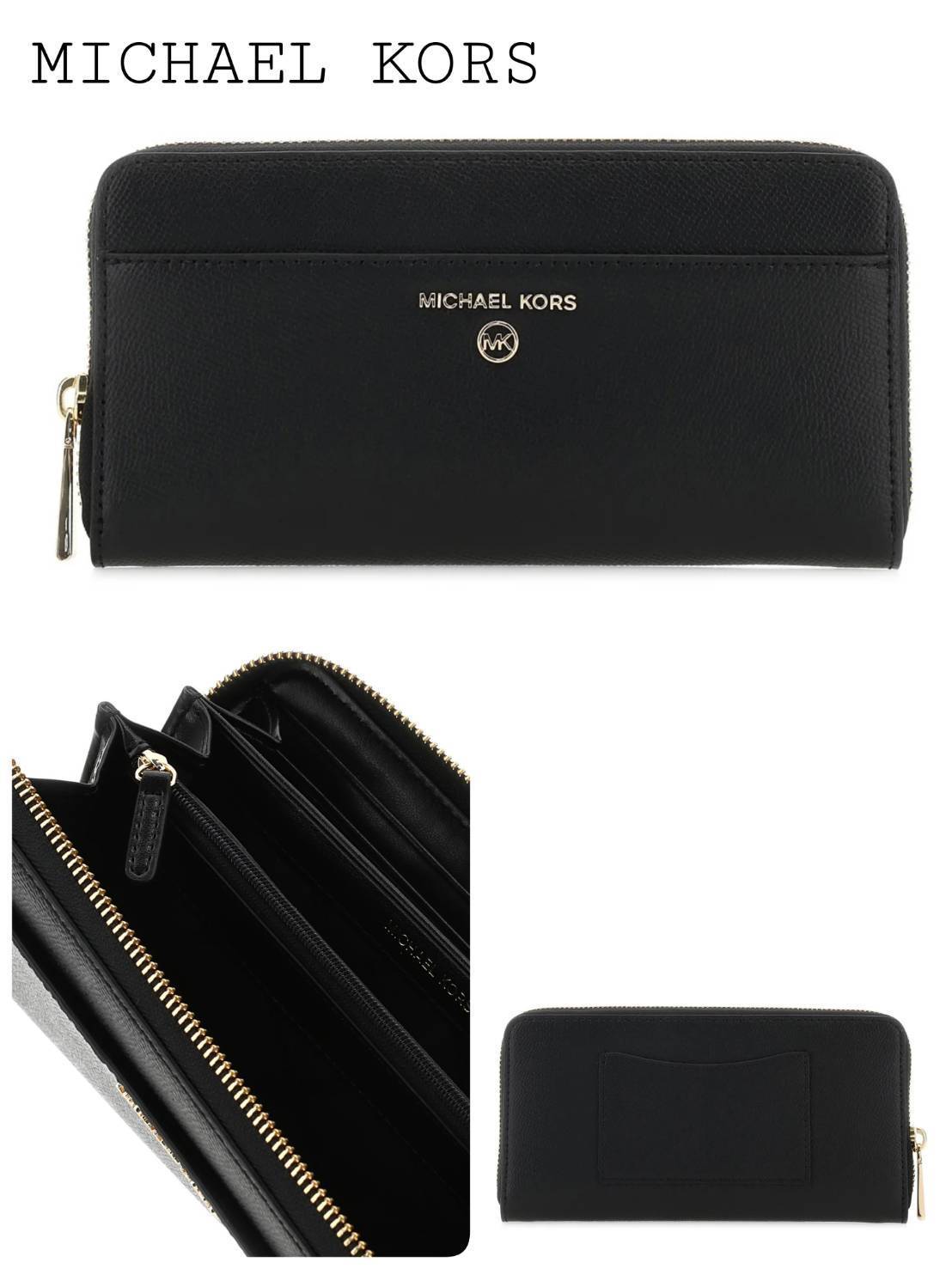 MICHAEL KORS ブラックレザー ウォレット 長財布