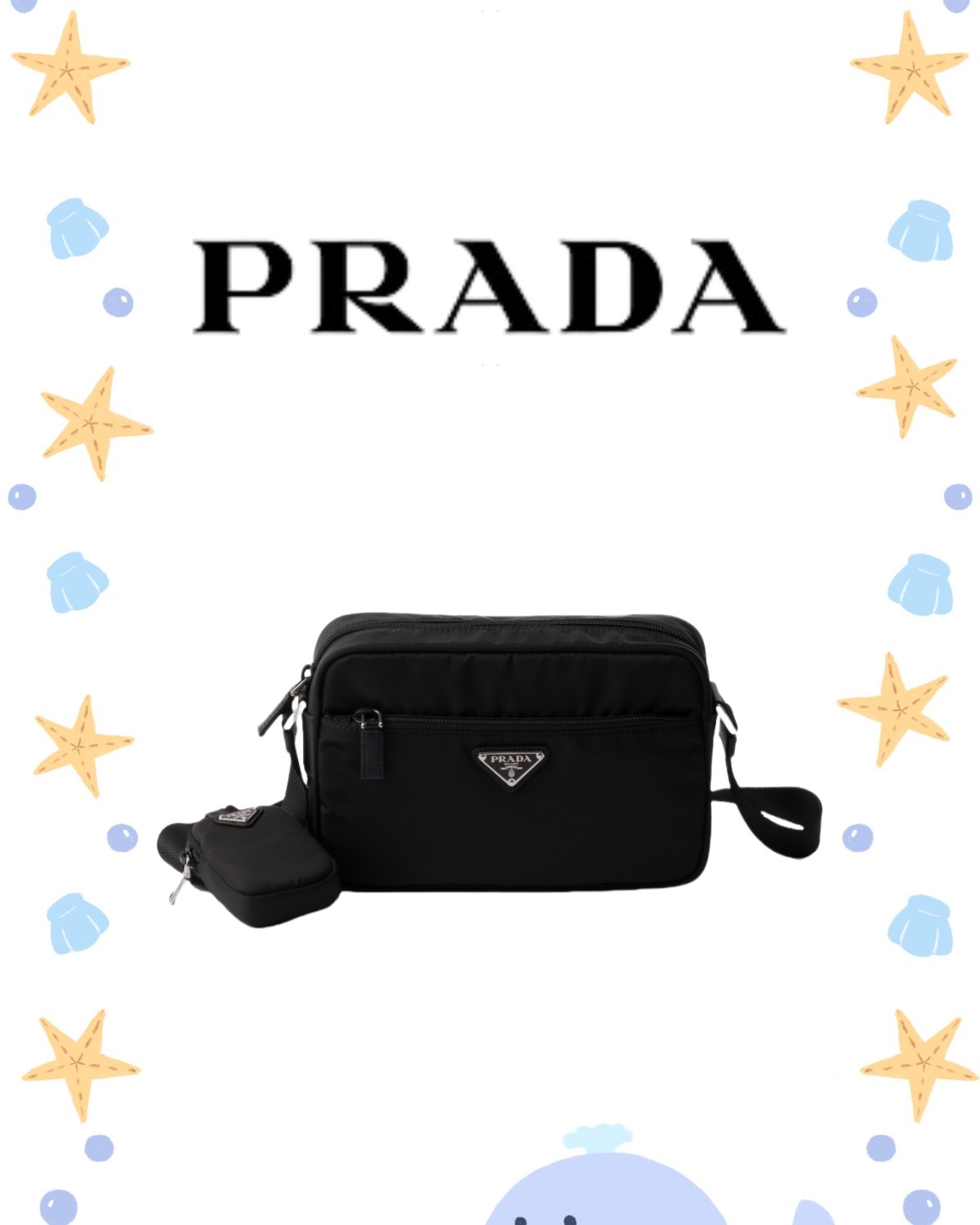 PRADA ブラック Re-nylon ショルダーバッグ