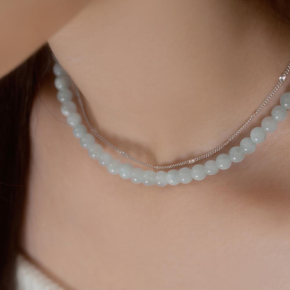 ★ wing bling★ 14k Gold Filled Natural Aquamarine Choker N