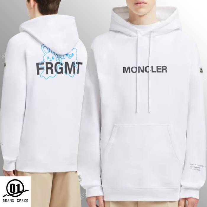 MONCLER x FRGMT カートゥーン ロゴ コットン パーカー