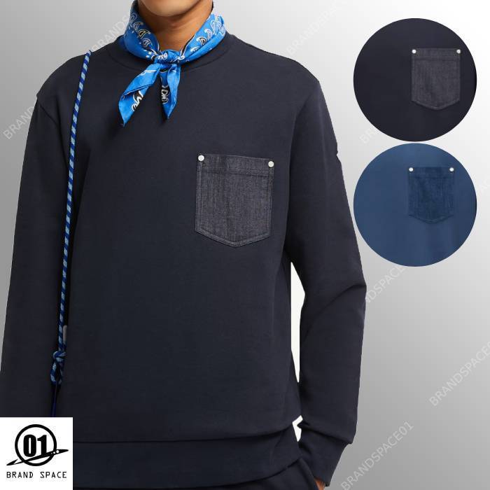 MONCLER コットン＆デニムスウェットシャツ
