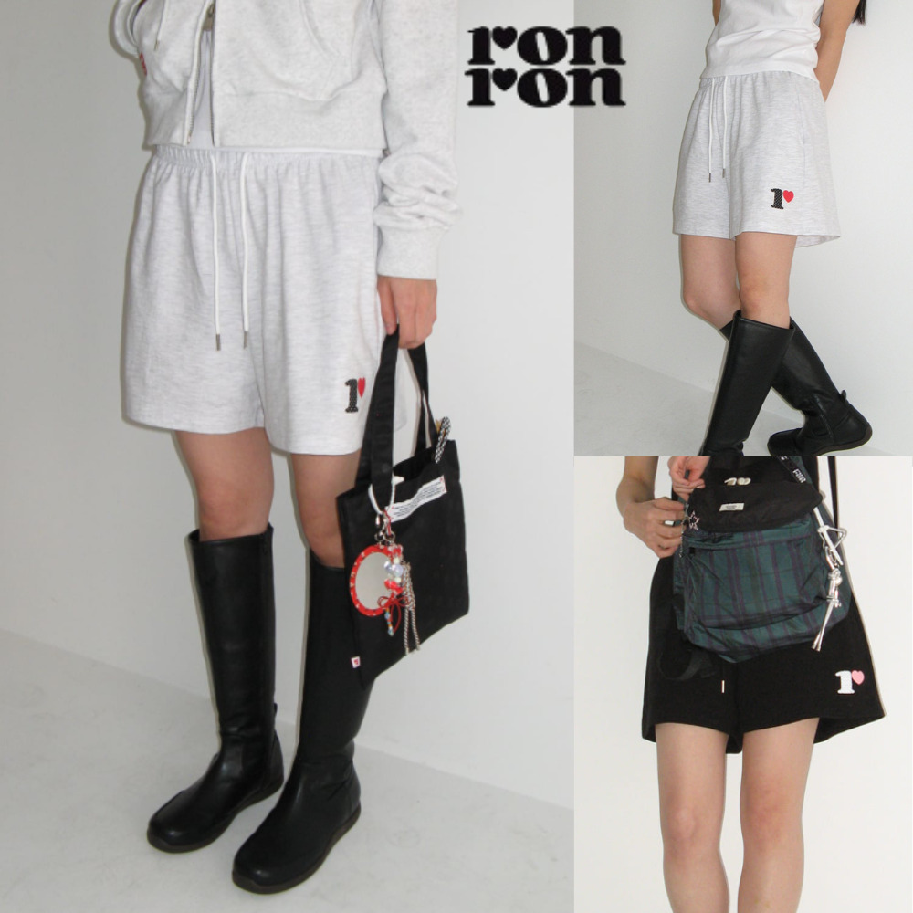 RONRON 新作・25SS ロゴスウェット ショートパンツ フリーサイズ