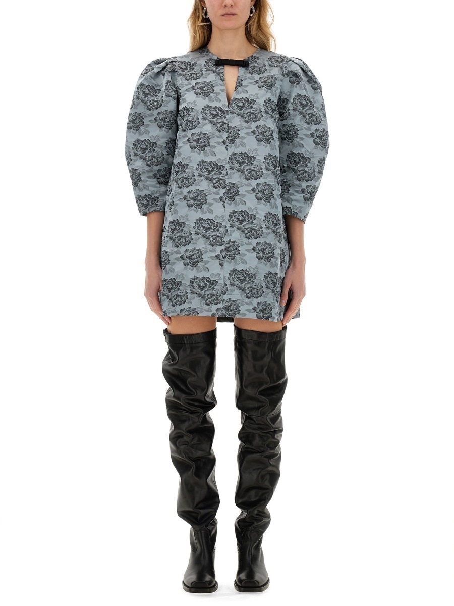 【関税&送料込】Ganni Floral Jacquard Mini Dress