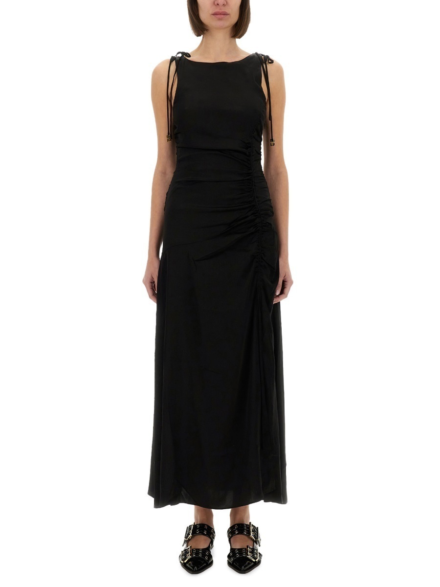 【関税&送料込】Ganni Draped Satin Dress