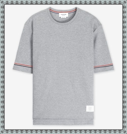 ★THOM BROWNE★ Rugby Fit RWB Stripe Short Sleeve T-Shirt Li