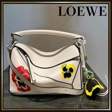 パズルバッグ ミニ（クラシックカーフ） ホワイト - LOEWE