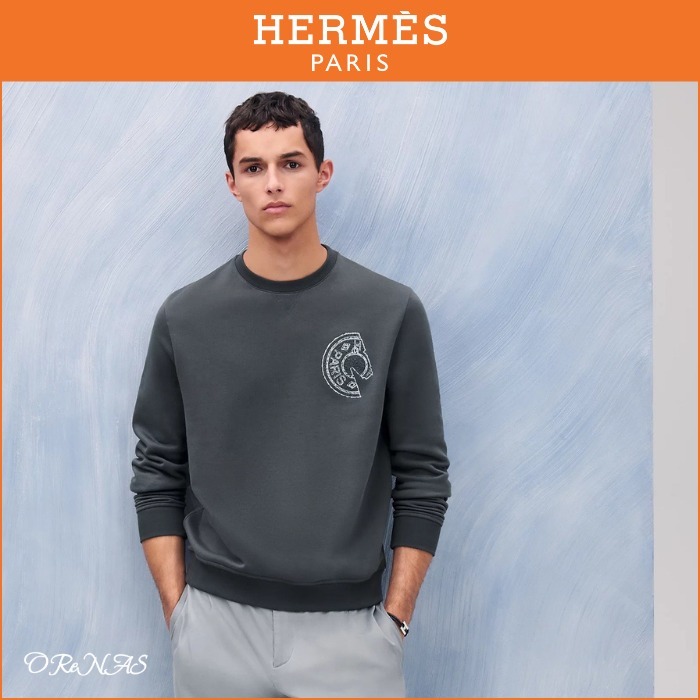 【シンプルでクール♪】HERMES Clou de Selle スウェットシャツ