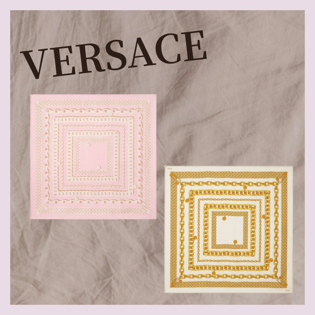 VERSACE ラージ シルク スカーフ ヴェルサーチェ トレジャー