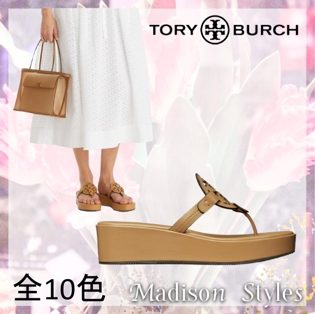 （New)Tory Burch ミラー ウェッジサンダル