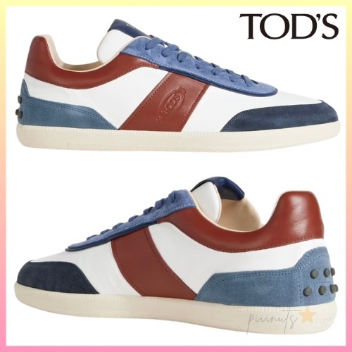 関送込【TOD'S】Tabs スエード&レザー スニーカー